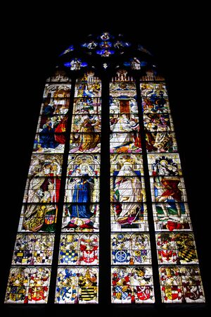 Art on window in church in Germany.のeditorial素材