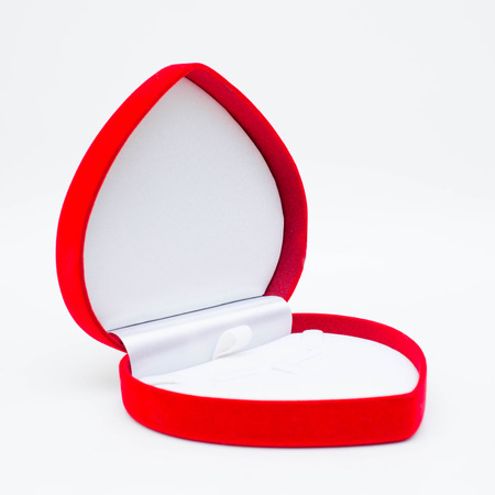 Luxury rad heart box isolated.の写真素材