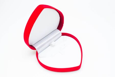 Luxury rad heart box isolated.の写真素材