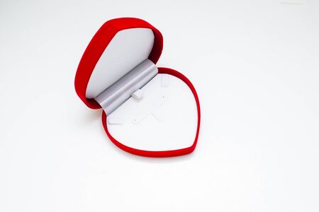 Luxury rad heart box isolated.の写真素材