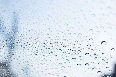 Raindrop on glass.の写真素材