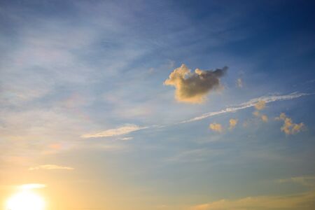 Beautiful sunset sky background.の写真素材
