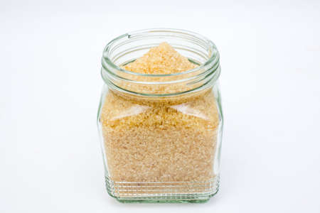 Brown sugar in bottle.の写真素材