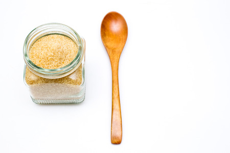 Brown sugar in bottle.の写真素材