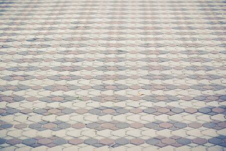 The pattern of brick floor background.vintage filteredの写真素材
