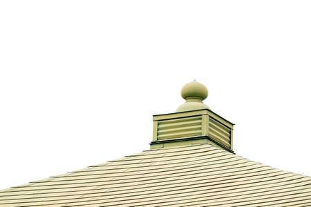 The roof top of Japanese temple isolated.の写真素材