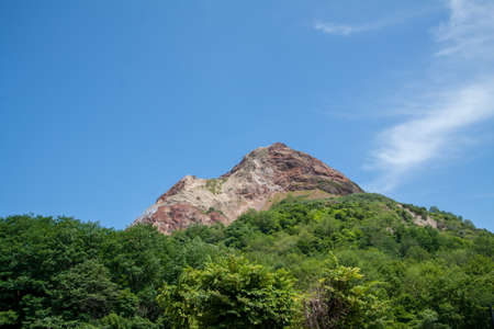 The landscpae of Mt.Showa Shinzan, The great alive volcano in Hokkaido Japan.の写真素材