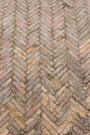 Red brick floor background.の写真素材