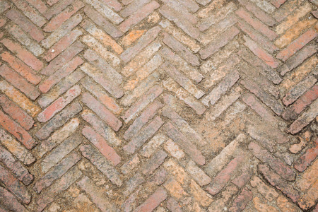 Red brick floor background.の写真素材