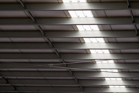 Translucent roof in stadium.の写真素材