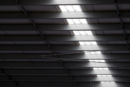 Translucent roof in stadium.の写真素材