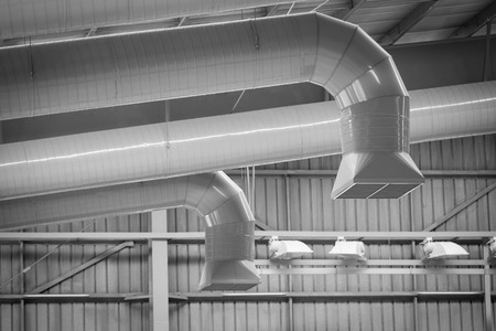 Heavy air conditioner in a stadium.の写真素材