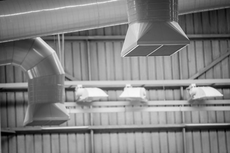 Heavy air conditioner in a stadium.の写真素材