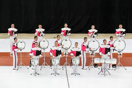 BANGKOK,THAILAND-AUGUST 21 : The photograph of Thailand International Drumline Contest 2015 at Chan Chai Acadium in August 23 2015.のeditorial素材