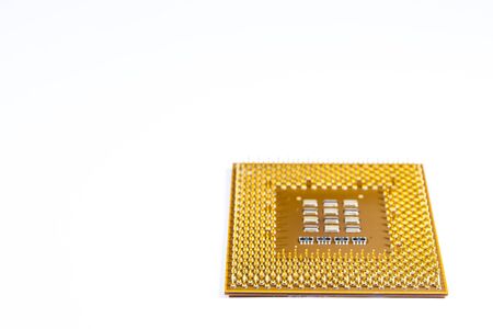 CPU chip close up isolated.の写真素材