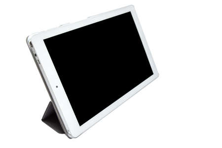 White tablet isolated.の写真素材