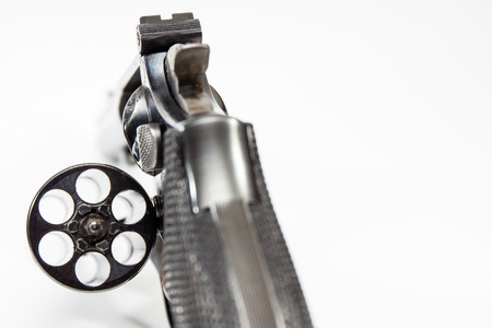 Image of .38 Cal Revolver close up isolated.の写真素材