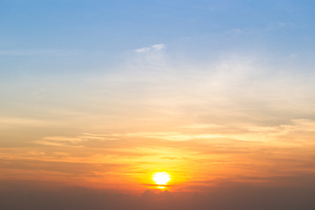 Sun set sky background.の写真素材