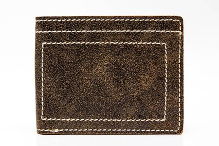 Leather wallet isolated.の写真素材