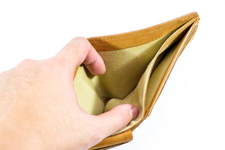 Empty wallet isolated.の写真素材