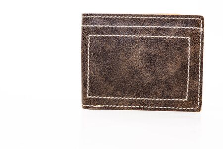 Leather wallet isolated.の写真素材