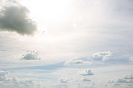Small cloud group in clear sky background.の写真素材