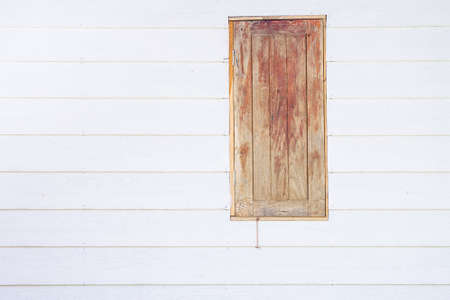 Old Thai style wooden window.の写真素材