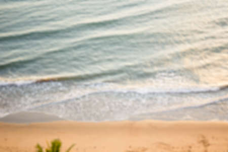 Blur image of beach in morning sun light.の写真素材
