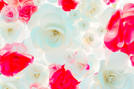 The big fake roses background.の写真素材