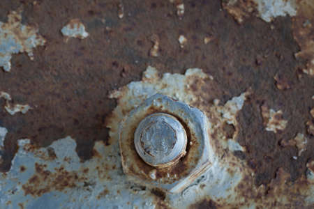 Rusty big bolt close up.の写真素材