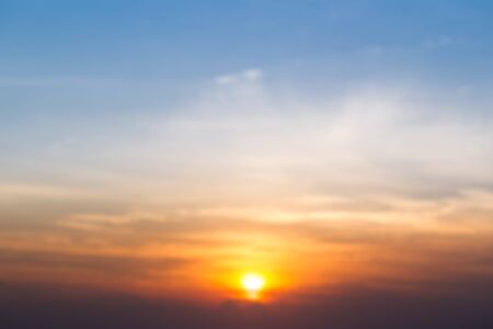 Blur image sunset sky background.の写真素材