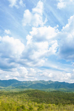 Landscape of beautiful moutain and sky in sunny day in Asia.の写真素材