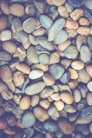 Colour stones close up background.(Processed in vintage colour tone)の写真素材