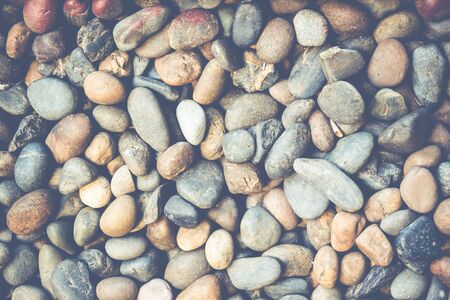 Colour stones close up background.(Processed in vintage colour tone)の写真素材