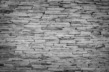 Stones art wall close up.(Processed in monochrome colour tone)の写真素材