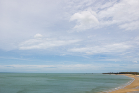 Landscape of beach in morning sky background.の写真素材