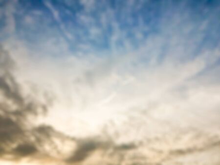 Blur image of beautiful sky and cloud screen before evening time.の写真素材