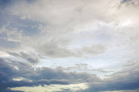 Sky and cloud after big raining. (Processed in vintage colour tone)の写真素材