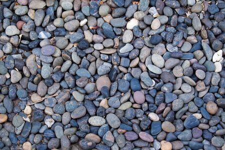 Blur and black stones floor in the garden.の写真素材