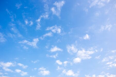 Beautiful a group of clouds in the blue sky during the sun shin background.の写真素材