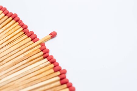 Matches stick on white background isolated close up.の写真素材