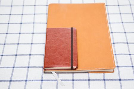 The luxury notebook on table close up.