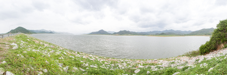 Panoramic view of reservoir in the southern of Thailand.の写真素材