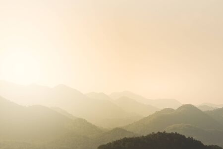 Landscape of mountain view during the sunset time.