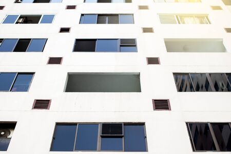 Basic style of condominium terrace close up background.