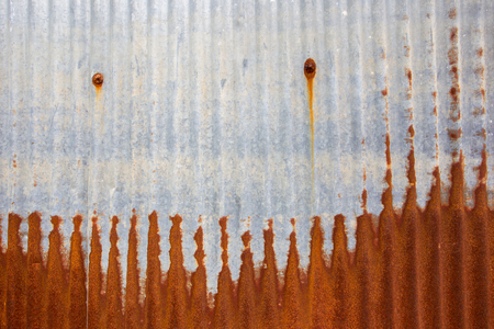 Surface of zinc board fully with the rust backgorund.