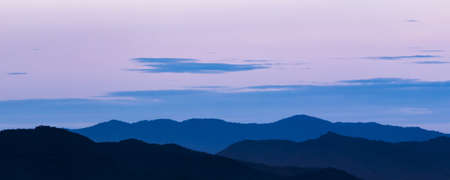 Beautiful landscape of mountain during the sunsetの写真素材