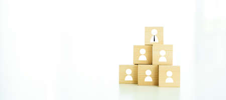 Creativity in business growth concept on wooden blocks with copyspace.の写真素材