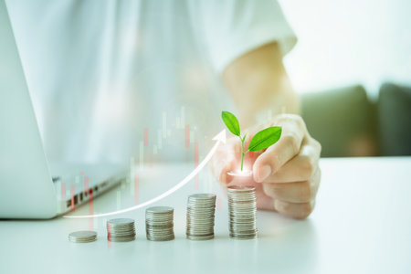 Money saving and growth in wealth concept.の写真素材