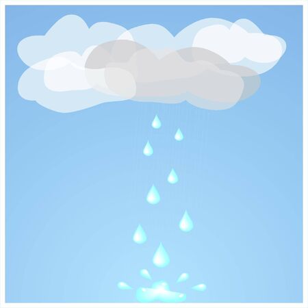 Dripping cloud for decoration, backgrounds, weather forecasts, etc.の写真素材